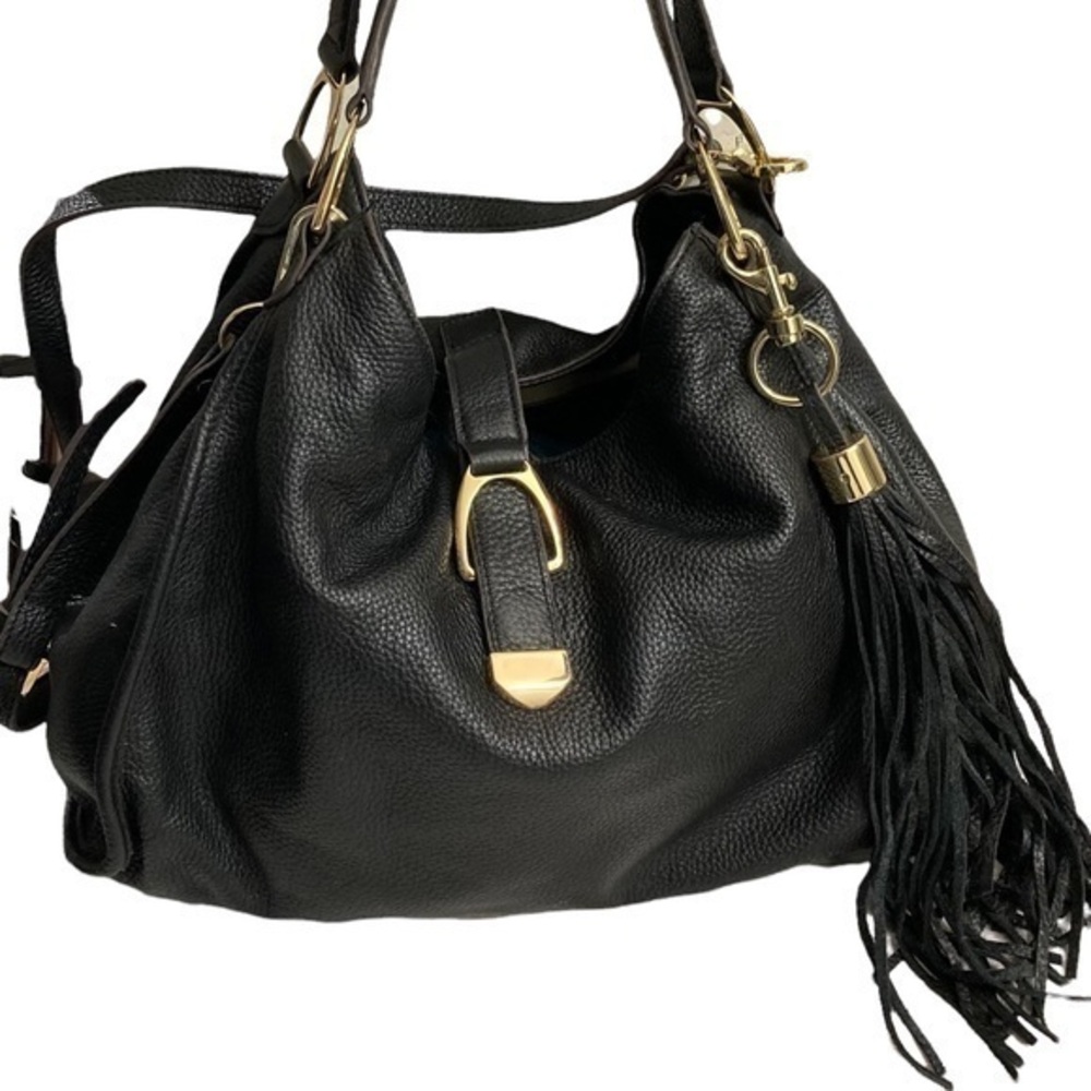 G.I.L.I. Black two way bag with tassel